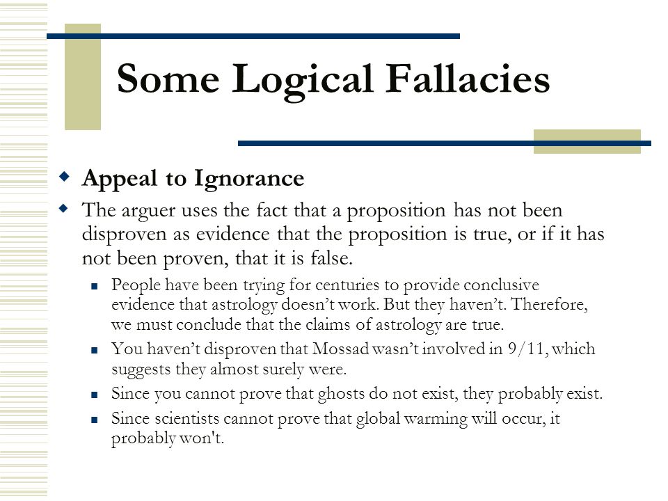 Argument from Ignorance